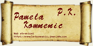 Pamela Komnenić vizit kartica